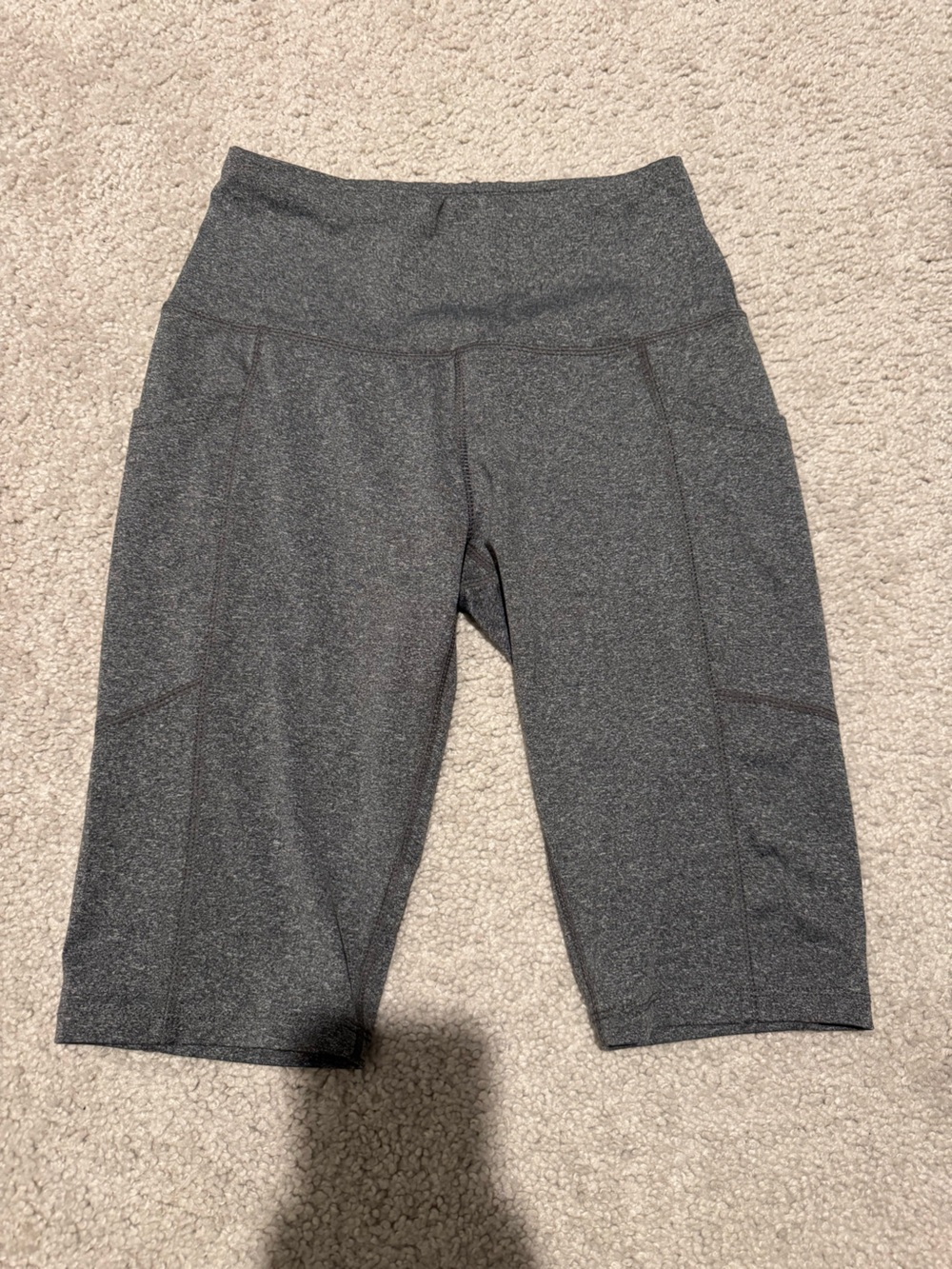 High-Waist Women's Bike Shorts in Dark Gray